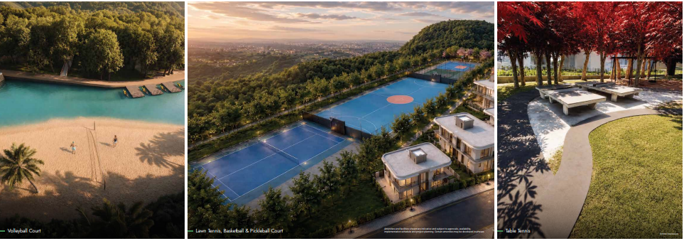 Volleyball Court · Lawn Tennis, Basketball & Pickleball Court · Table Tennis