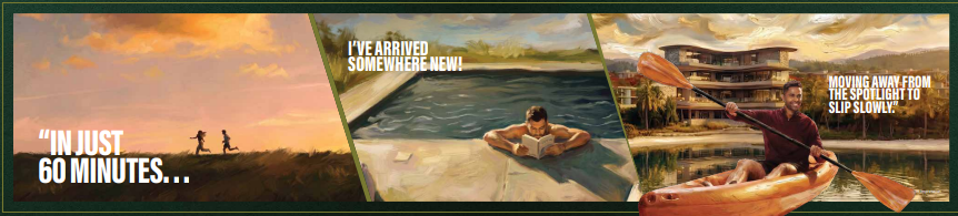 In just 60 minutes — I've arrived somewhere new. Moving away from the spotlight to slip slowly